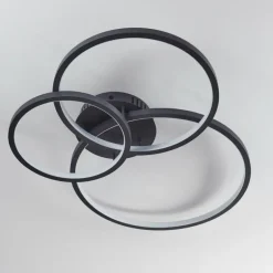 Plafonnier Moemoto LED Anthracite, 1 lumière, Télécommandes