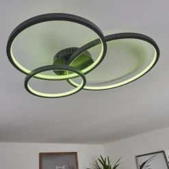 Plafonnier Moemoto LED Anthracite, 1 lumière, Télécommandes