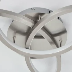 Plafonnier Moemoto LED Nickel mat, 1 lumière, Télécommandes