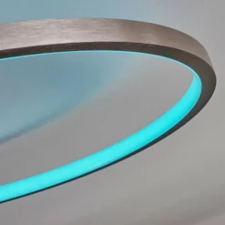 Plafonnier Moemoto LED Nickel mat, 1 lumière, Télécommandes