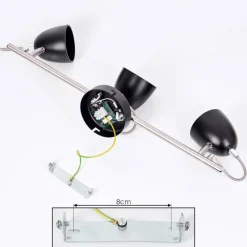 Plafonnier Moesdorf Nickel mat, Noir, 3 lumières