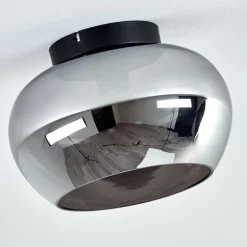 Plafonnier Molloy Chrome, Fumé, 1 lumière