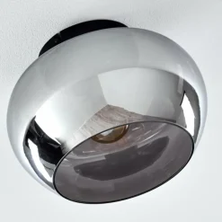 Plafonnier Molloy Chrome, Fumé, 1 lumière