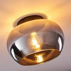 Plafonnier Molloy Chrome, Fumé, 1 lumière