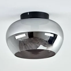 Plafonnier Molloy Chrome, Fumé, 1 lumière