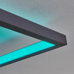 Plafonnier Momahaki LED Anthracite, 1 lumière, Télécommandes