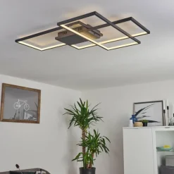 Plafonnier Momahaki LED Anthracite, 1 lumière, Télécommandes