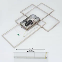 Plafonnier Momahaki LED Chrome, 1 lumière, Télécommandes