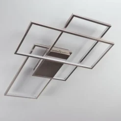 Plafonnier Momahaki LED Chrome, 1 lumière, Télécommandes