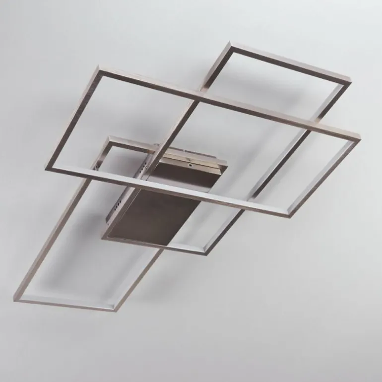 Plafonnier Momahaki LED Chrome, 1 lumière, Télécommandes