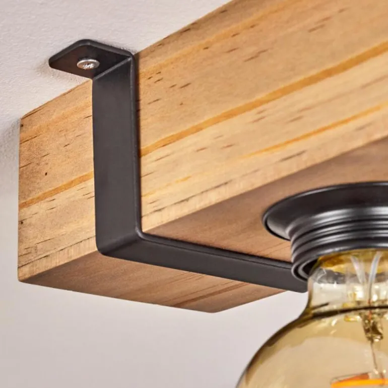 Plafonnier Montgomery Écru, Noir, 5 lumières