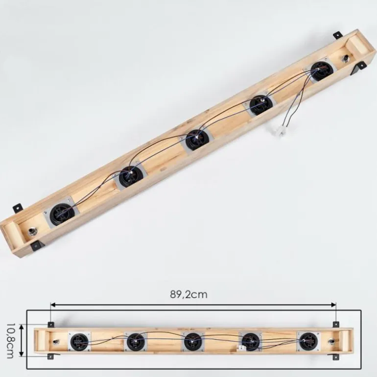 Plafonnier Montgomery Écru, Noir, 5 lumières