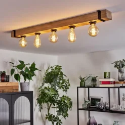 Plafonnier Montgomery Écru, Noir, 5 lumières