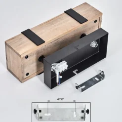 Plafonnier Montgomery Écru, Noir, 1 lumière