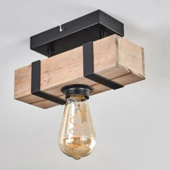 Plafonnier Montgomery Écru, Noir, 1 lumière