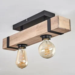 Plafonnier Montgomery Écru, Noir, 2 lumières