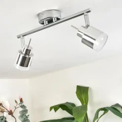 Plafonnier Morges LED Chrome, 2 lumières