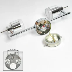 Plafonnier Morges LED Chrome, 2 lumières