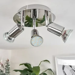 Plafonnier Morges LED Chrome, 3 lumières