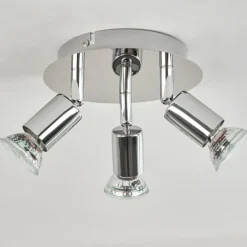 Plafonnier Morges LED Chrome, 3 lumières