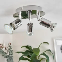 Plafonnier Morges LED Chrome, 3 lumières