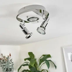 Plafonnier Morges LED Chrome, Nickel mat, 2 lumières