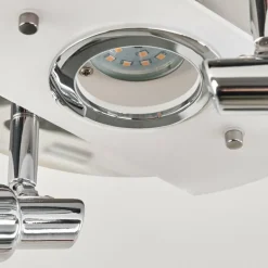 Plafonnier Morges LED Chrome, Nickel mat, 2 lumières