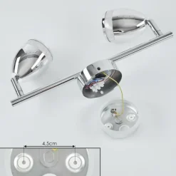 Plafonnier Morges LED Chrome, 2 lumières