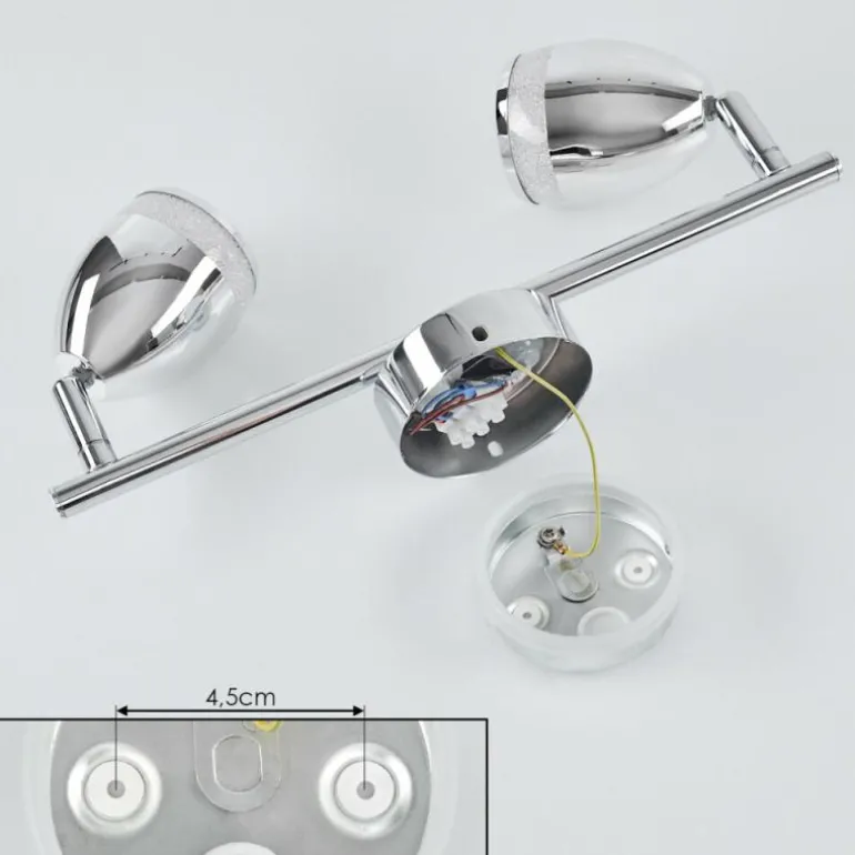 Plafonnier Morges LED Chrome, 2 lumières
