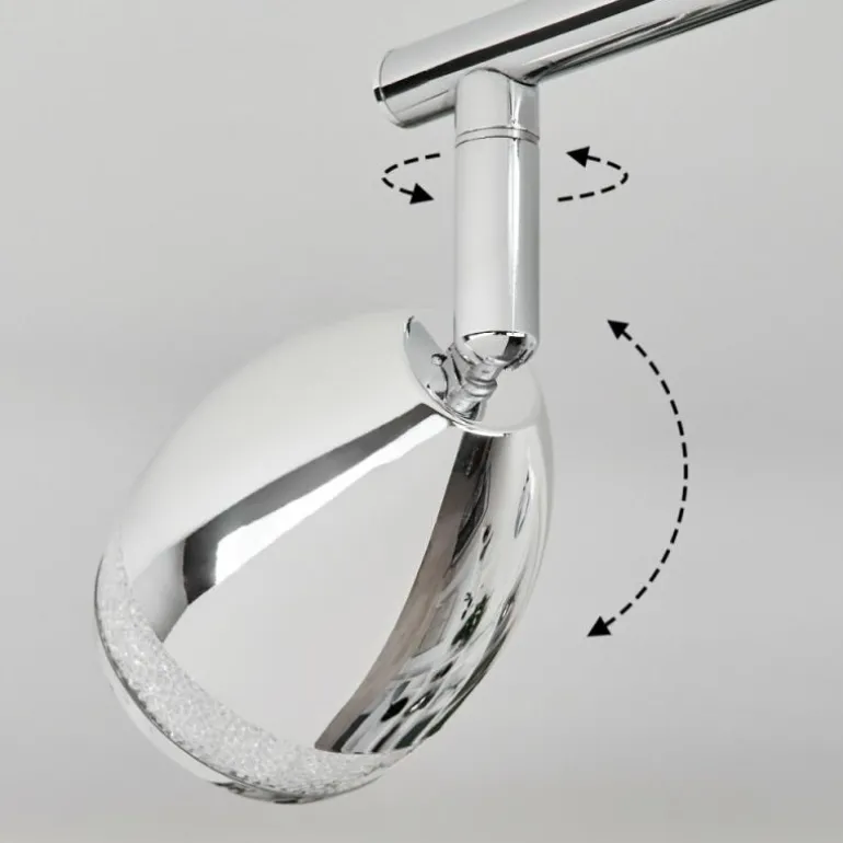 Plafonnier Morges LED Chrome, 2 lumières
