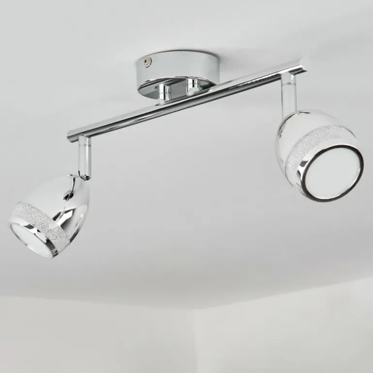 Plafonnier Morges LED Chrome, 2 lumières
