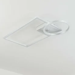 Plafonnier Moya LED Argenté, Blanc, 1 lumière