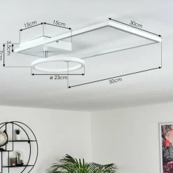 Plafonnier Moya LED Blanc, 1 lumière