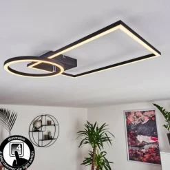 Plafonnier Moya LED Noir, 1 lumière