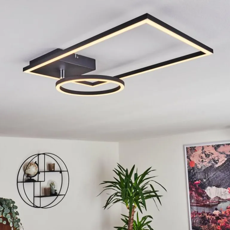 Plafonnier Moya LED Noir, 1 lumière