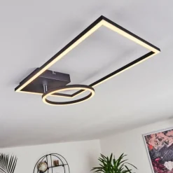 Plafonnier Moya LED Noir, 1 lumière