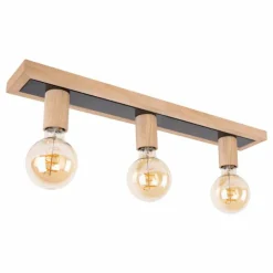 Plafonnier Mugueta Bois clair, 3 lumières