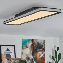 Plafonnier Nabbas LED Noir, 1 lumière, Télécommandes