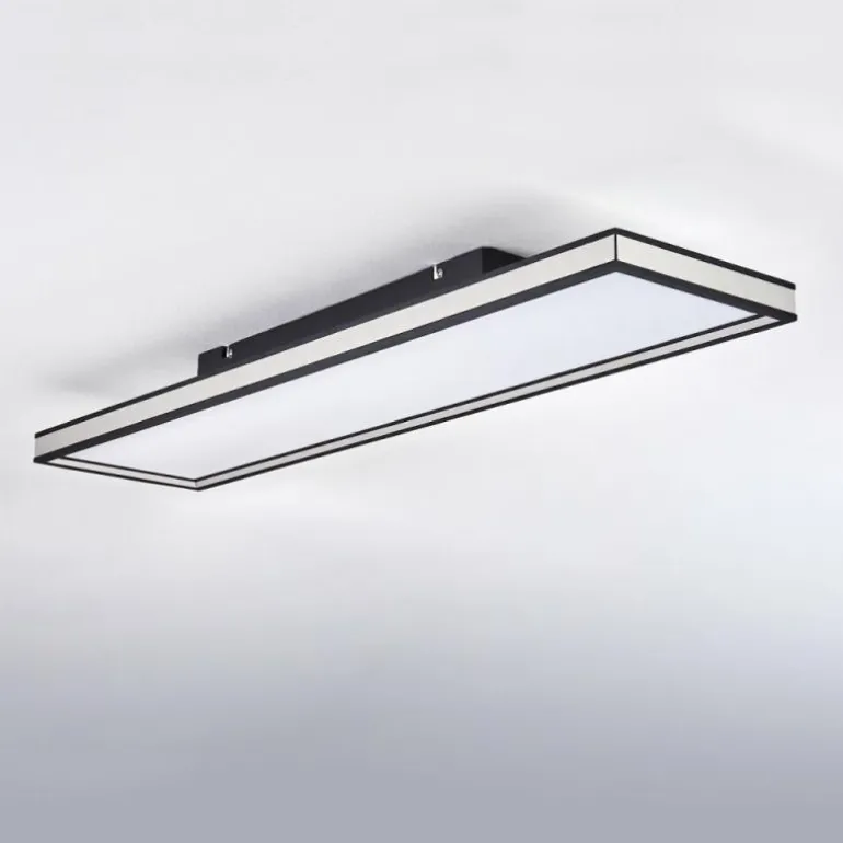 Plafonnier Nabbas LED Noir, 1 lumière, Télécommandes