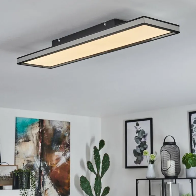 Plafonnier Nabbas LED Noir, 1 lumière, Télécommandes