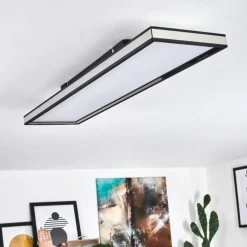 Plafonnier Nabbas LED Noir, 1 lumière, Télécommandes