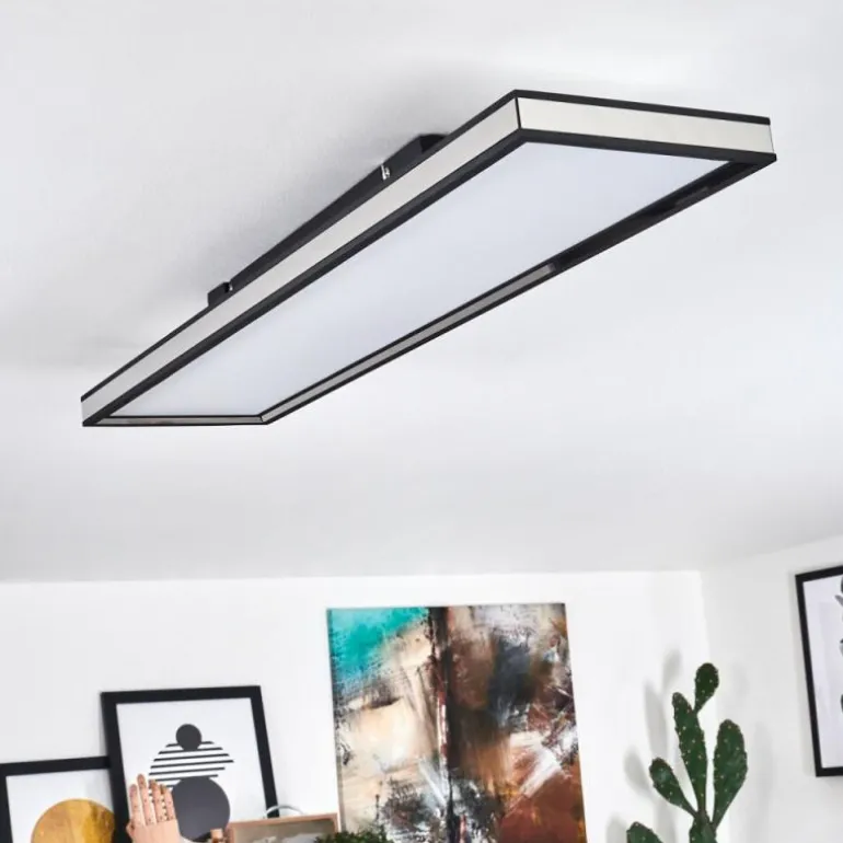 Plafonnier Nabbas LED Noir, 1 lumière, Télécommandes