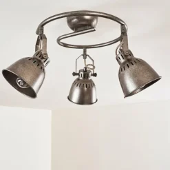 Plafonnier Nanlia Gris, Argenté, 3 lumières