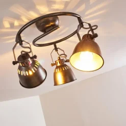 Plafonnier Nanlia Gris, Argenté, 3 lumières