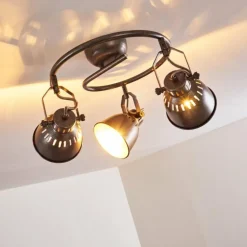 Plafonnier Nanlia Gris, Argenté, 3 lumières