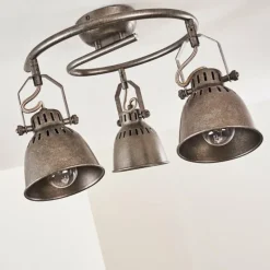 Plafonnier Nanlia Gris, Argenté, 3 lumières