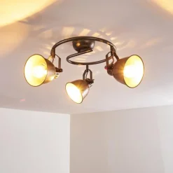 Plafonnier Nanlia Gris, Argenté, 3 lumières