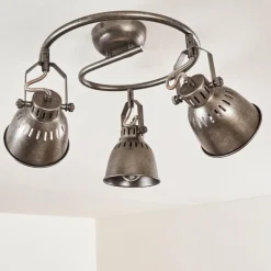 Plafonnier Nanlia Gris, Argenté, 3 lumières