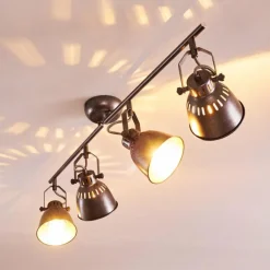 Plafonnier Nanlia Gris, Argenté, 4 lumières