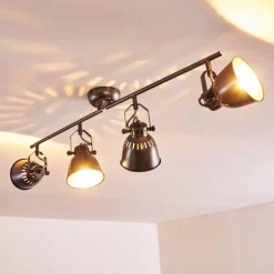 Plafonnier Nanlia Gris, Argenté, 4 lumières